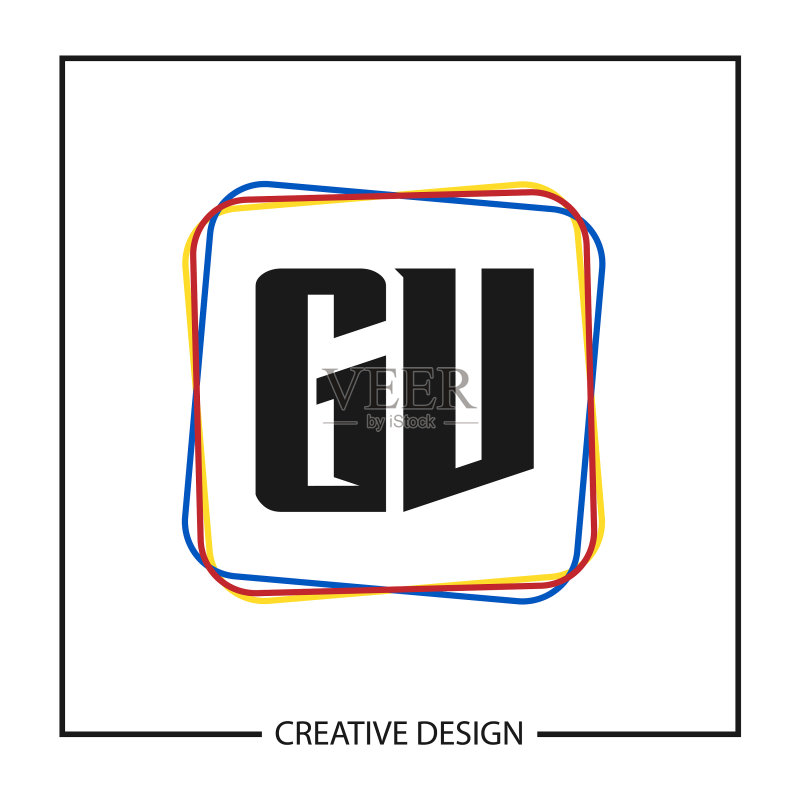 首字母GV logo设计模板图标素材