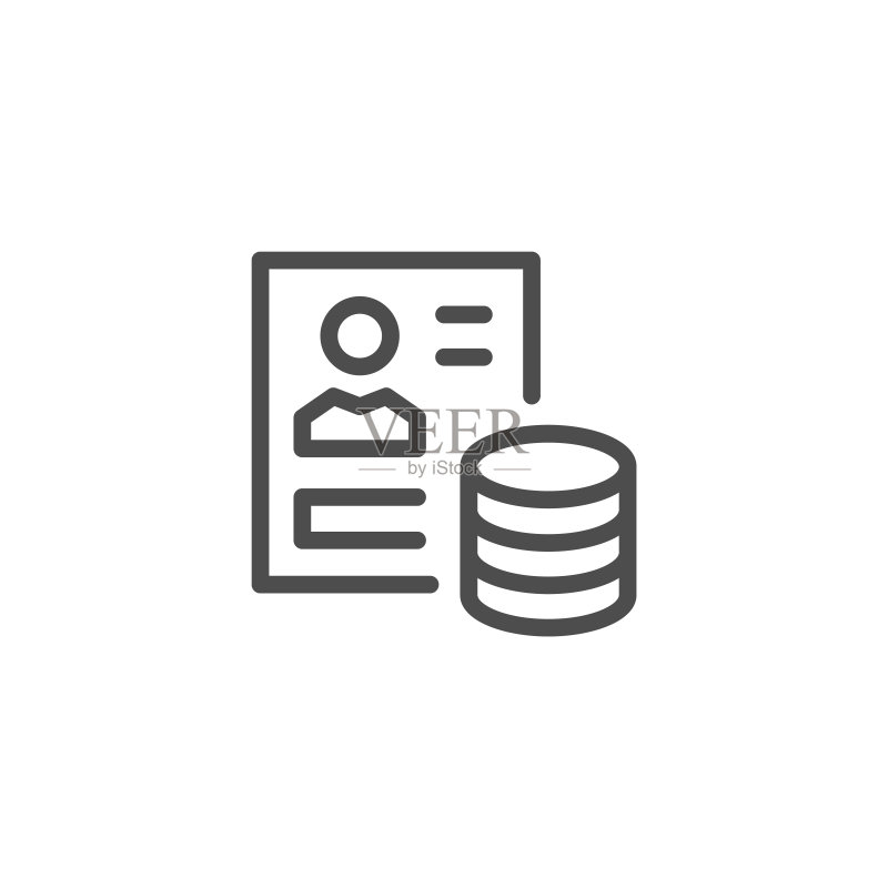 招聘线条图标图标素材