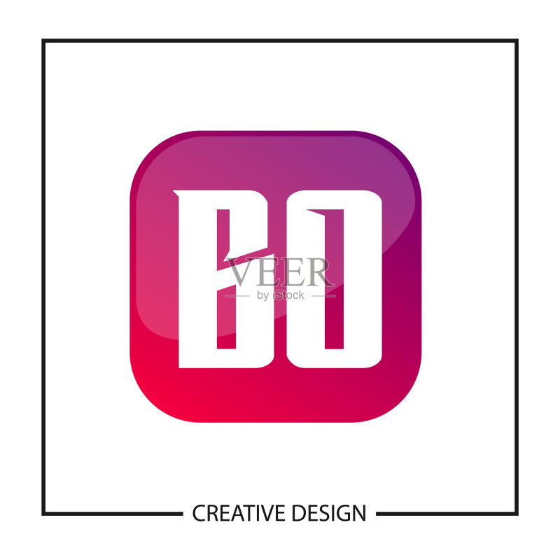 字母BO标志模板设计图标素材