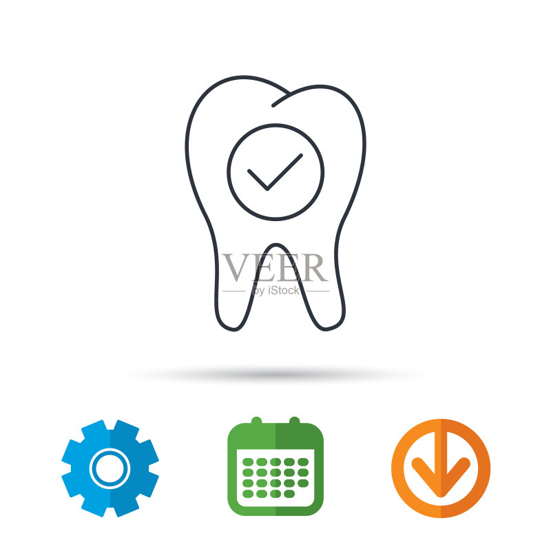 牙齿图标牙科标志图标素材