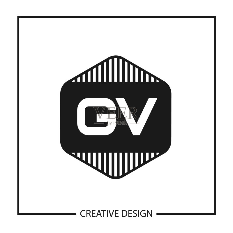 首字母GV logo设计模板图标素材