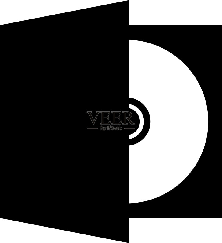 盒装CD DVD光盘扁平图标图标素材