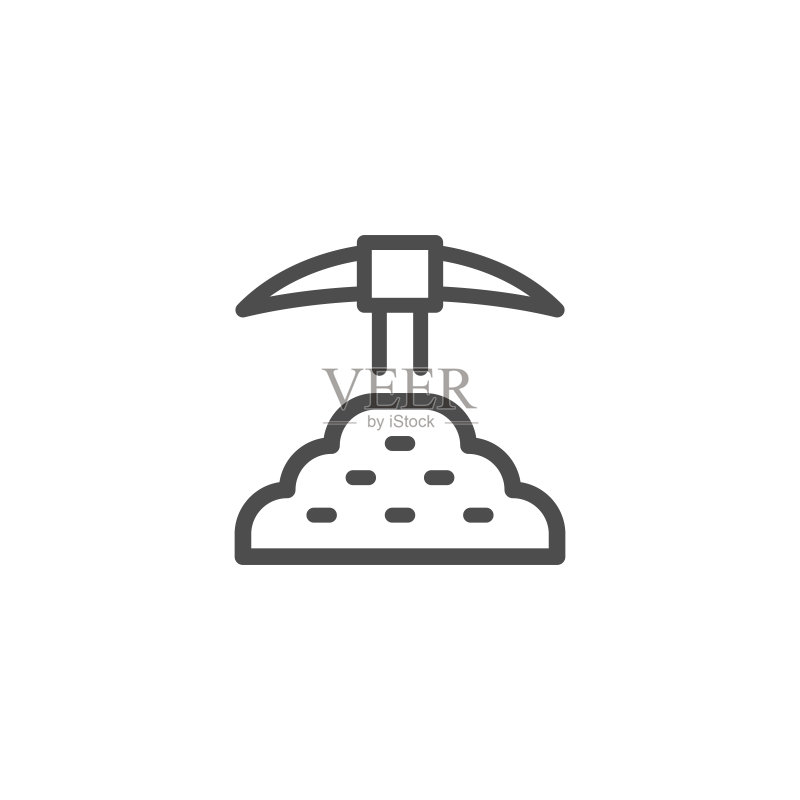 矿业线性图标图标素材