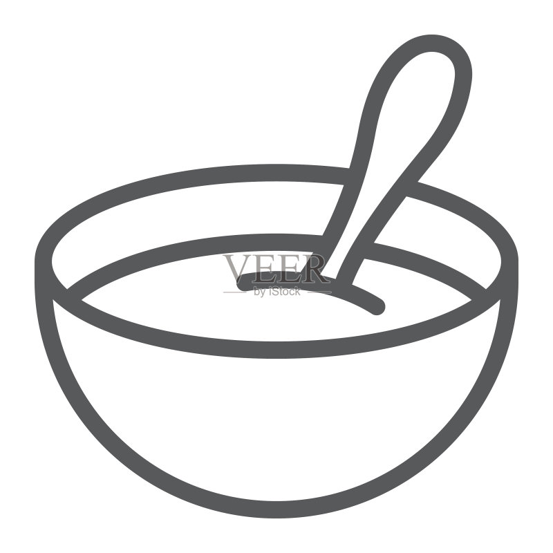 婴儿谷物食品线性图标图标素材