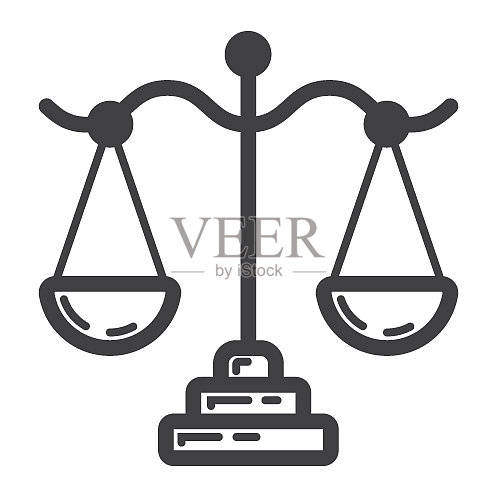 天秤座线形图标:商业金融的衡量标志图标素材