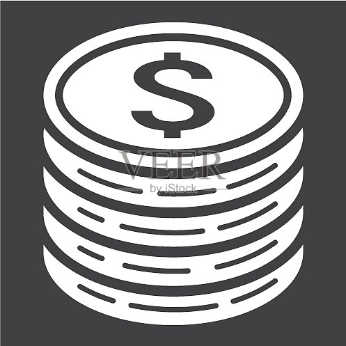 美元字形图标,商业和金融图标素材