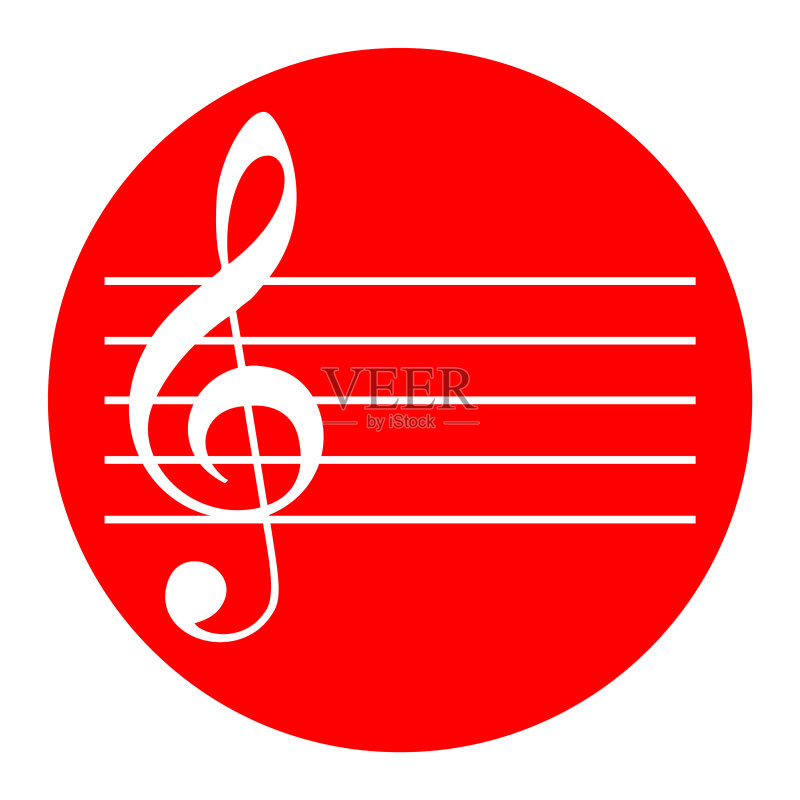 音乐小提琴谱号白色图标图标素材