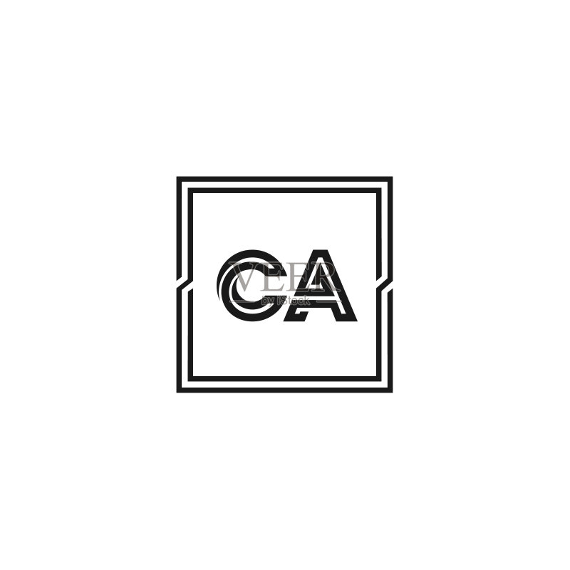 首字母CA标志模板设计图标素材