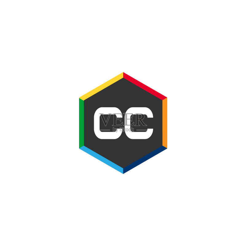 字母CC logo模板设计图标素材