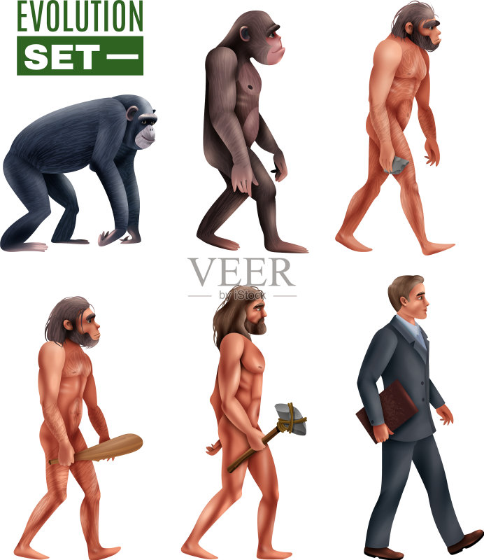 人类发展阶段角色合集图标素材