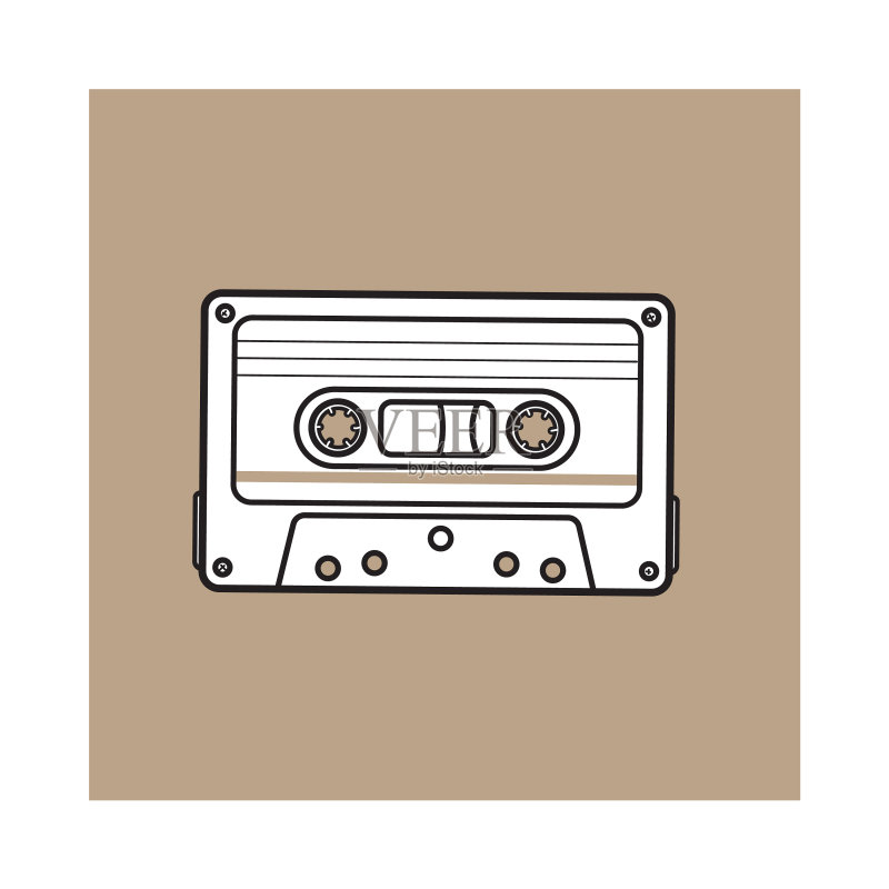 90年代的旧式录音带图标素材