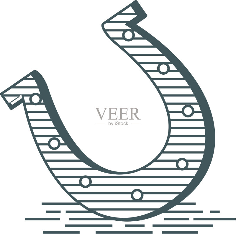 马蹄铁图标Logo模板设计图标素材