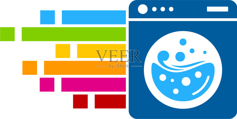 像素艺术洗衣店logo图标设计图标素材
