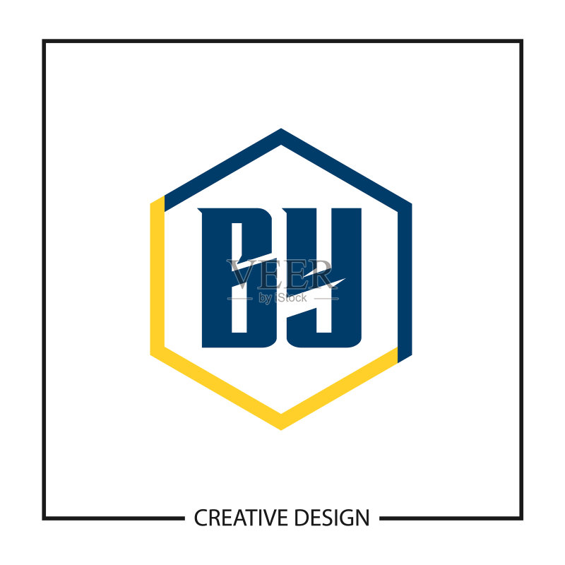 首字母BY Logo模板设计图标素材