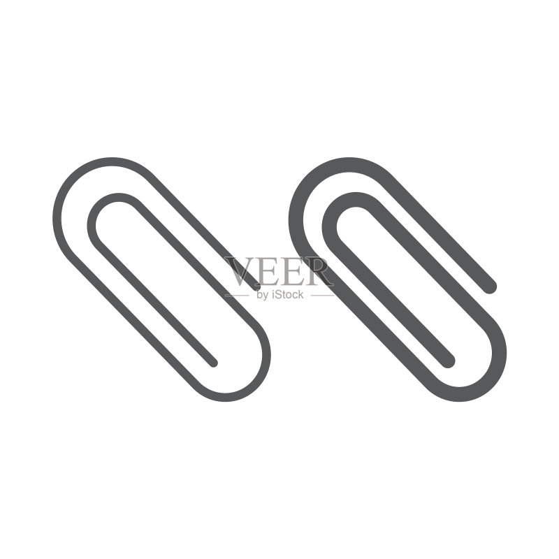 办公与工作线条字形剪贴画图标素材