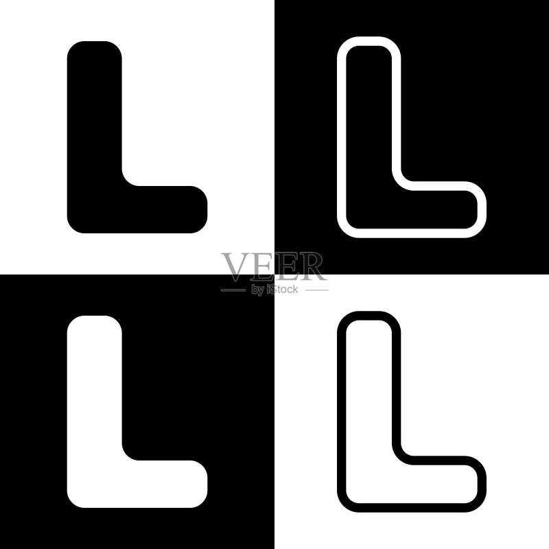 L字母标志设计模板元素图标素材