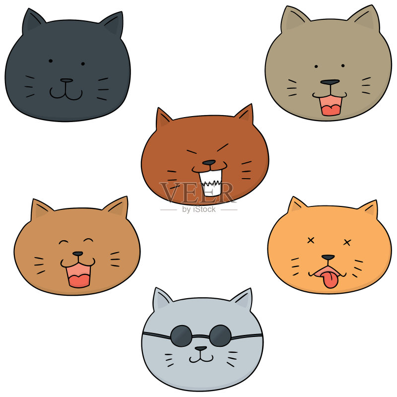 猫脸合集图标素材