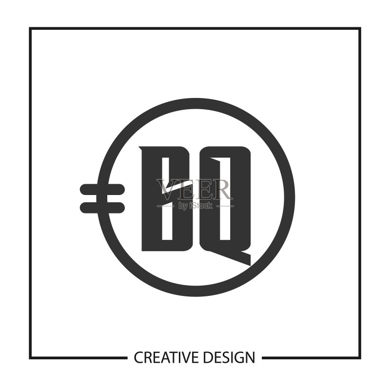 字母BQ logo设计模板图标素材