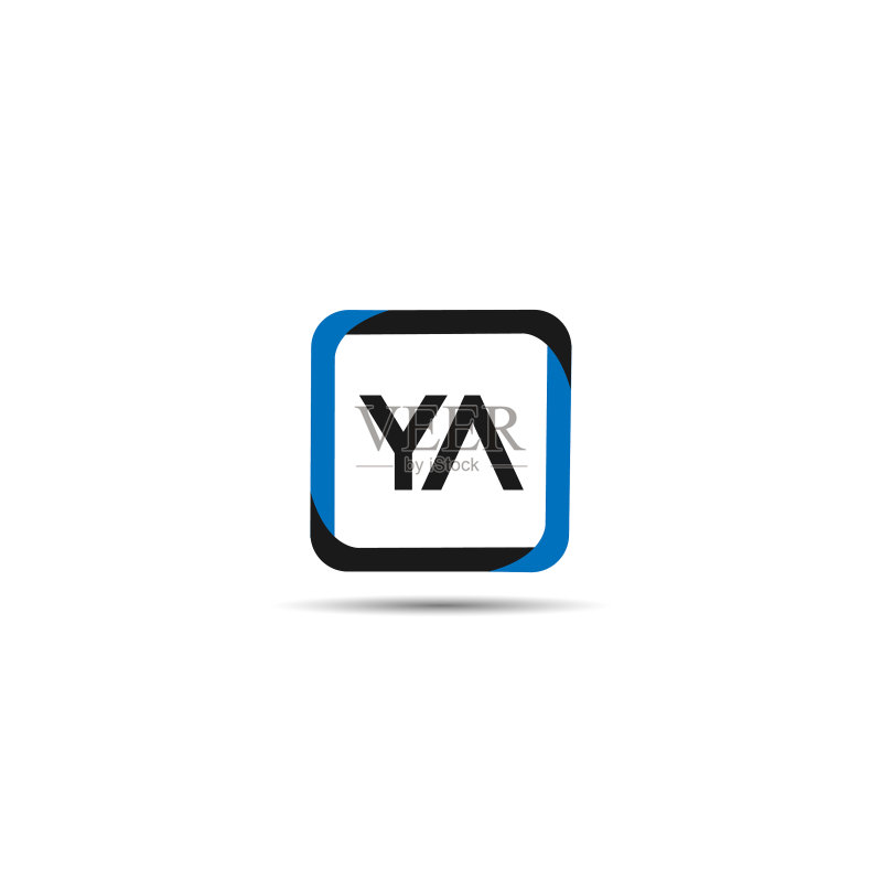 首字母YA标志模板设计图标素材