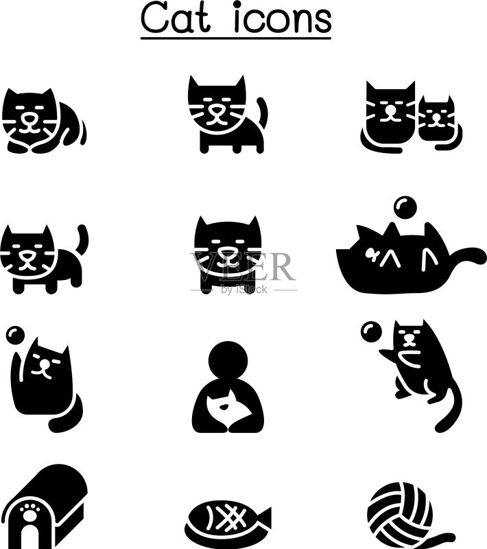 猫咪图标图形设计合集图标素材