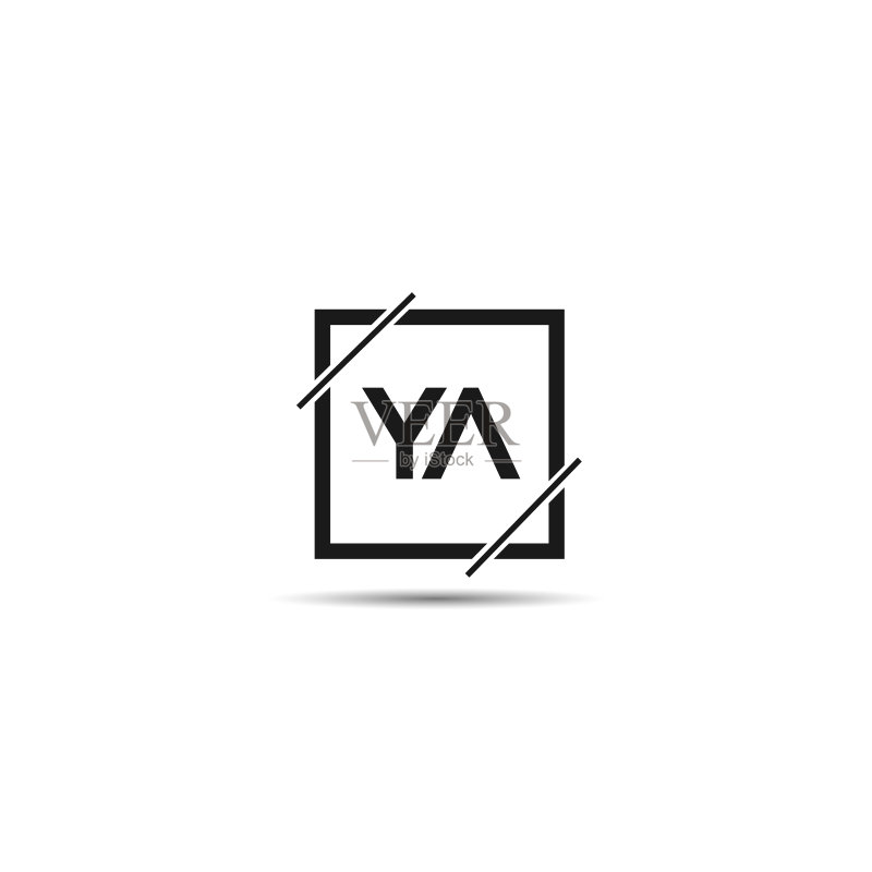 首字母YA标志模板设计图标素材