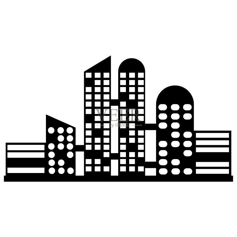 黑色城市图标图标素材