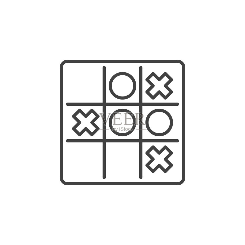 井字棋线性图标图标素材