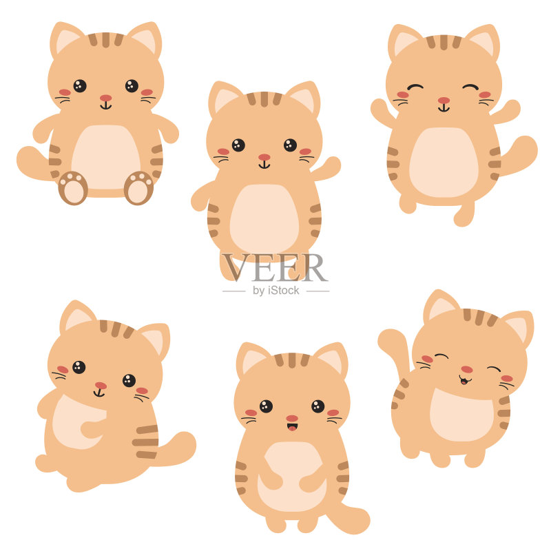 可爱的猫咪合集图标素材