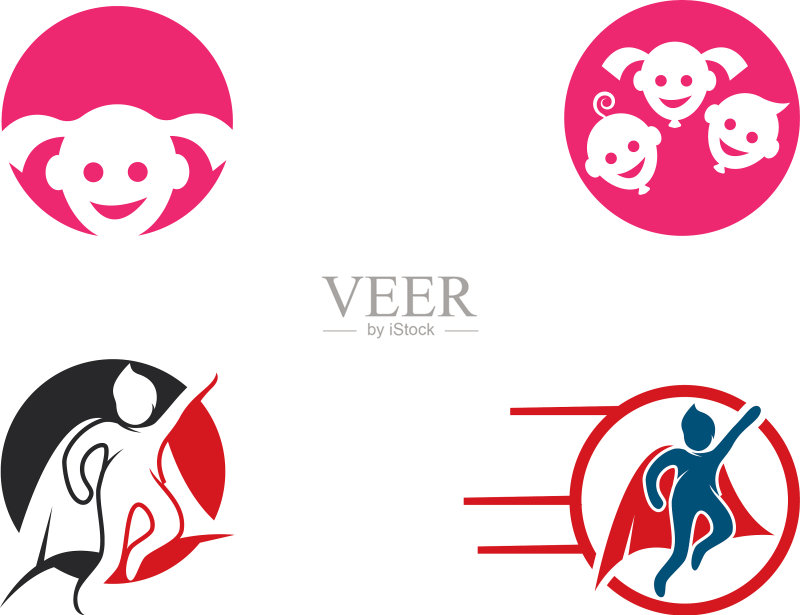 儿童Logo图标素材