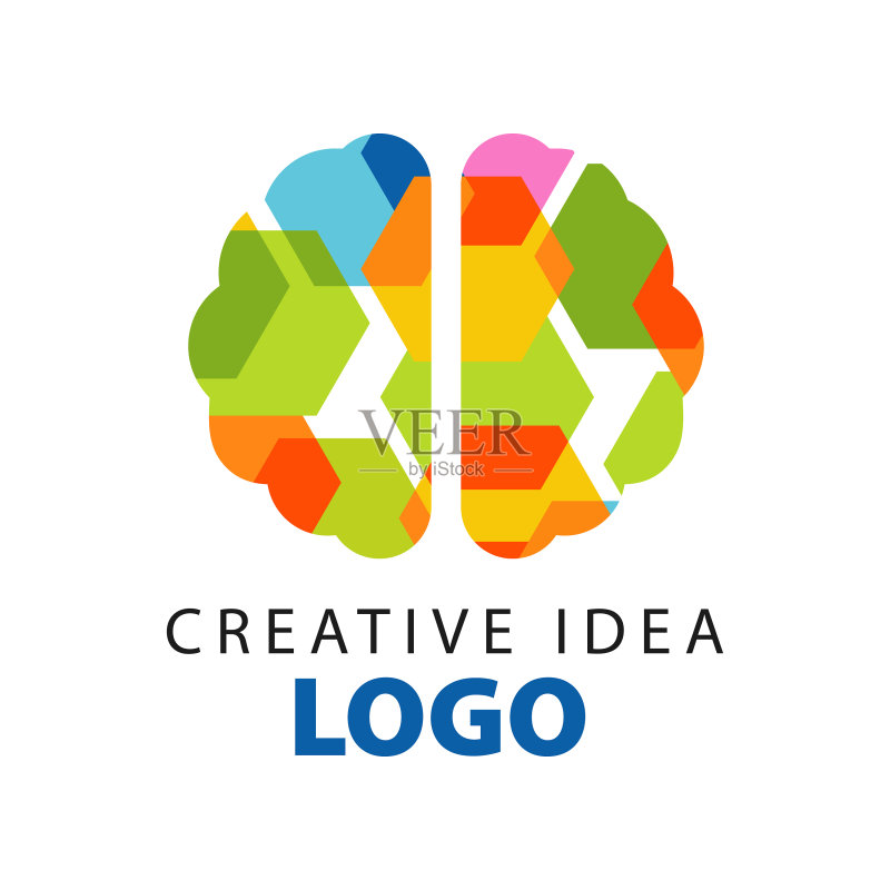 具有抽象色彩的创意想法Logo模板图标素材