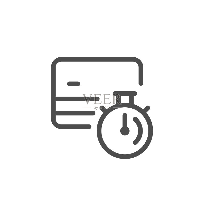 信用卡交易时间线图标图标素材