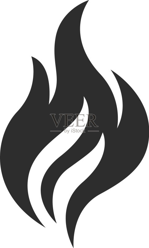 火焰自然标志和火焰标志图标模板图标素材