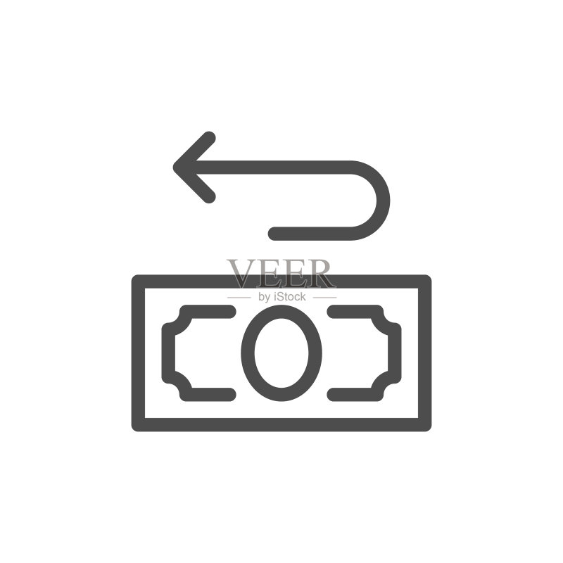 现金返还线条图标图标素材