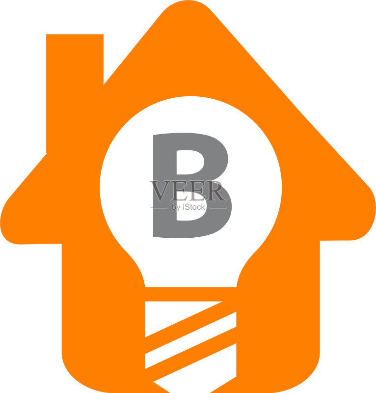 智能家居首字母B图标素材