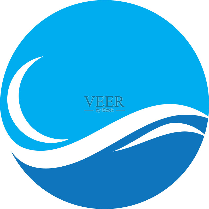 水波标志模板图标素材