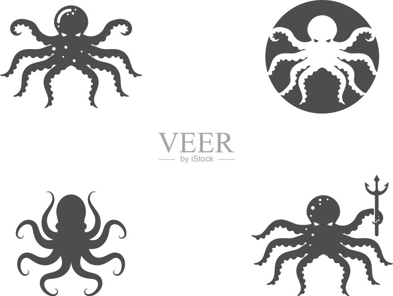 章鱼Logo插画图标素材