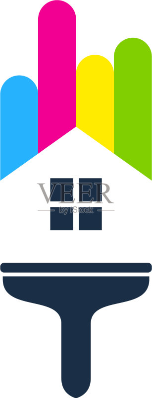 房屋涂料logo图标设计图标素材