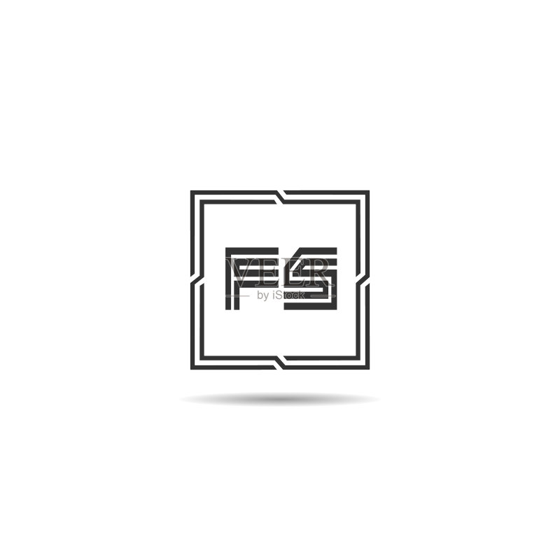 字母FS标志模板设计图标素材