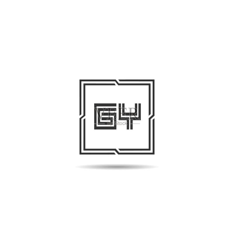字母GY标志模板设计图标素材