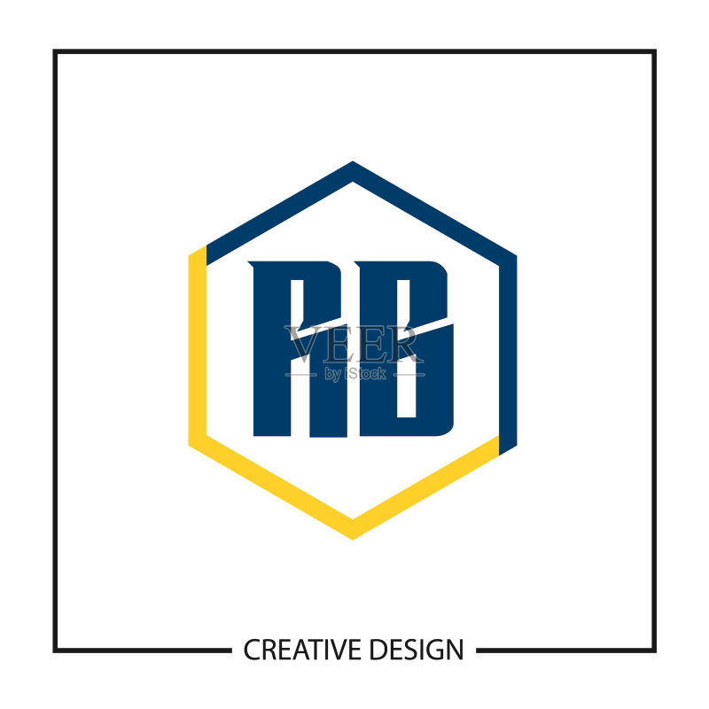 字母RB Logo模板设计图标素材