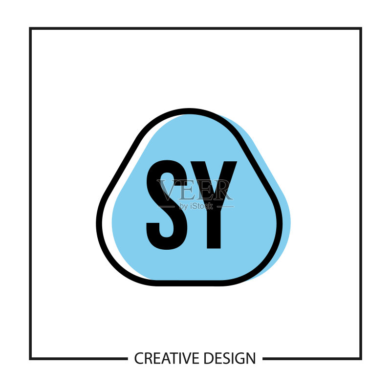 首字母SY标志设计模板图标素材
