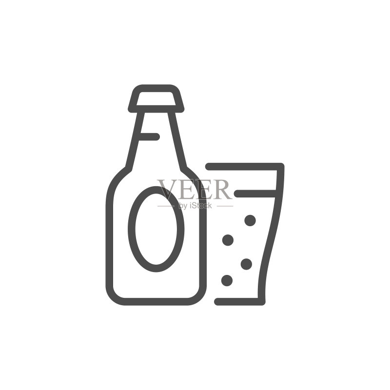 饮品线性图标图标素材