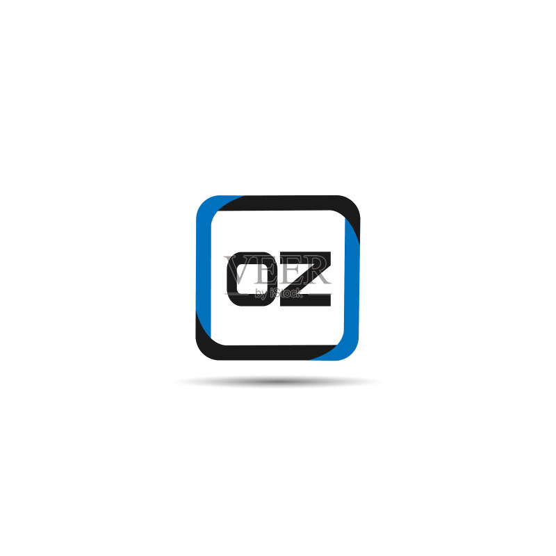 首字母OZ logo模板设计图标素材