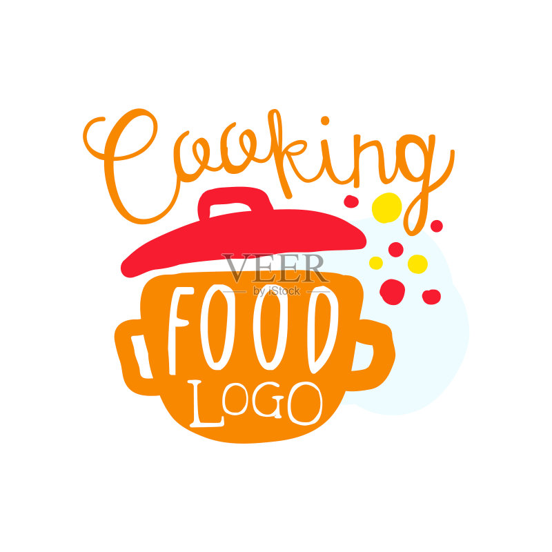 烹饪食物彩色手工logo模板图标素材