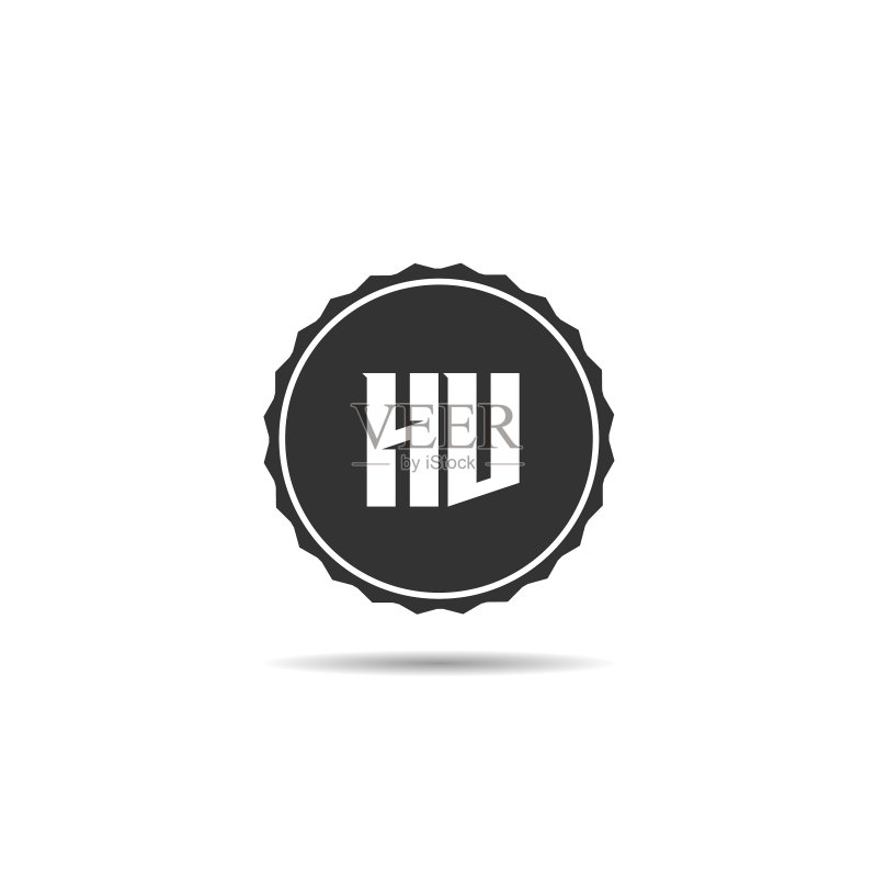 首字母HV logo模板设计图标素材