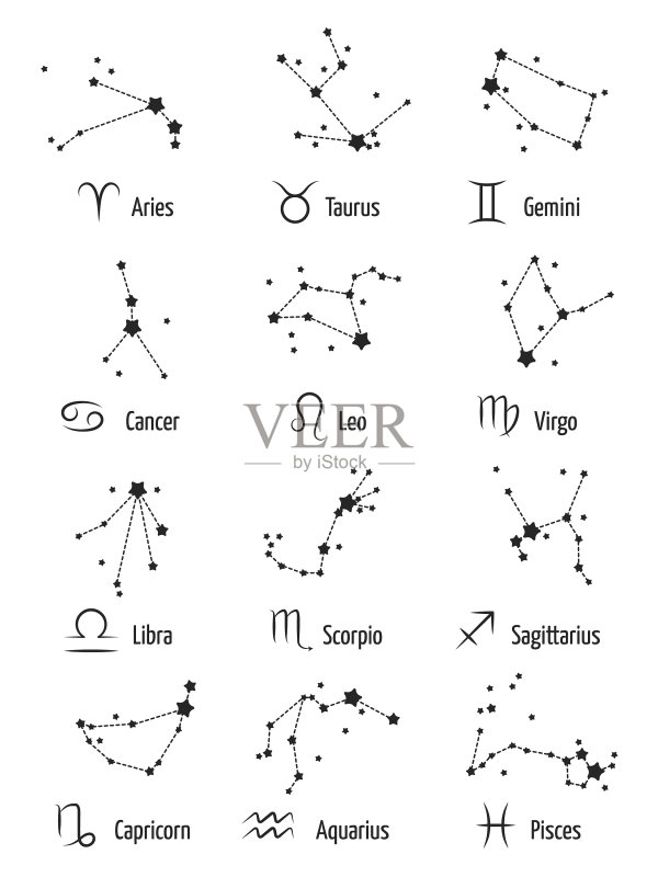 十二星座占星图标图标素材