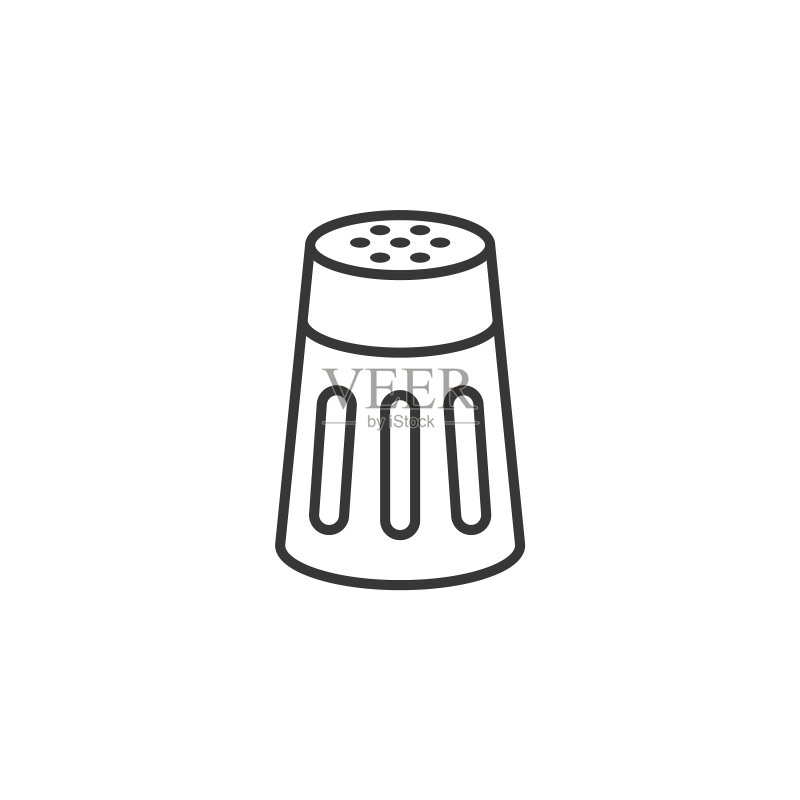 盐或胡椒粉瓶轮廓图标图标素材