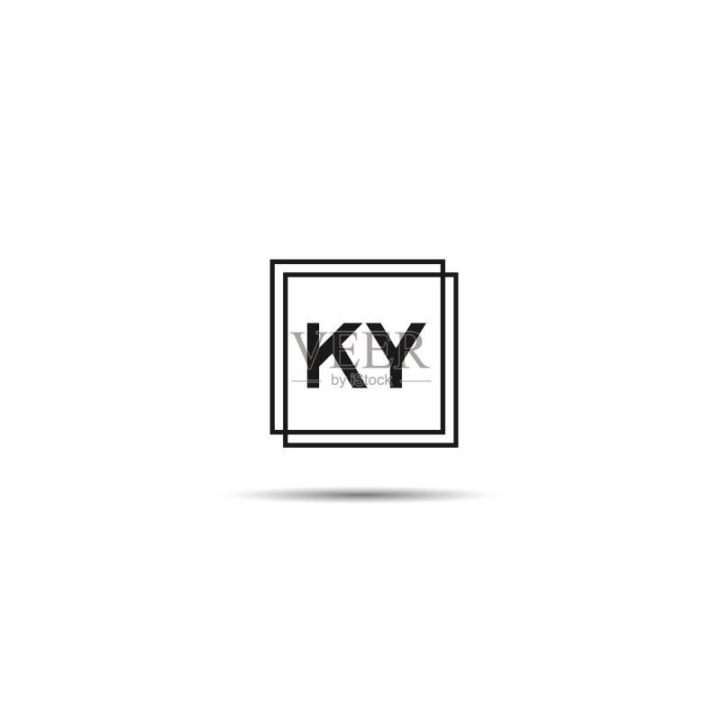 字母KY标志模板设计图标素材