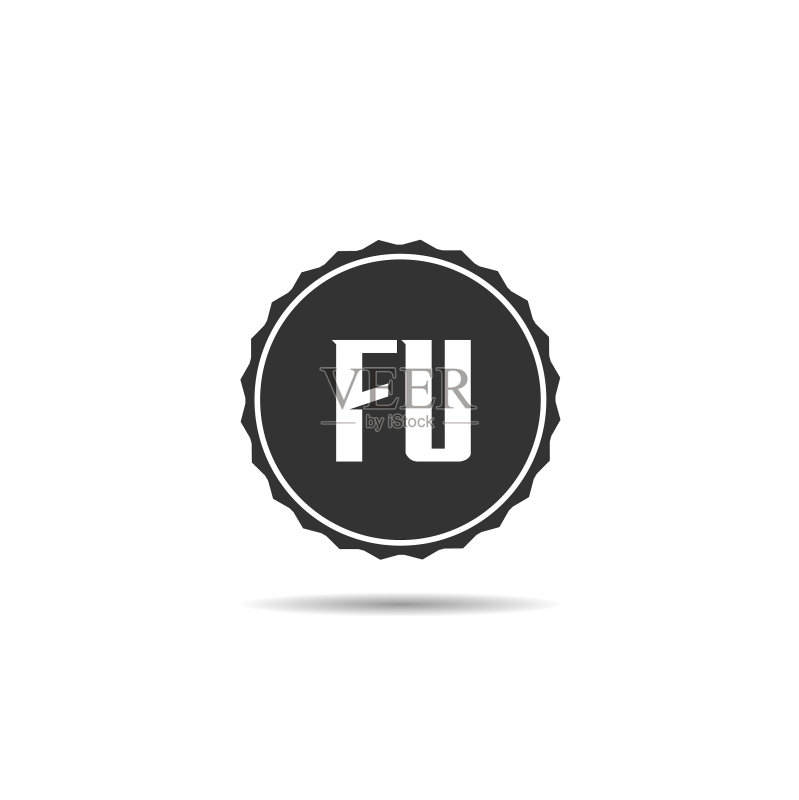 首字母FU Logo模板设计图标素材