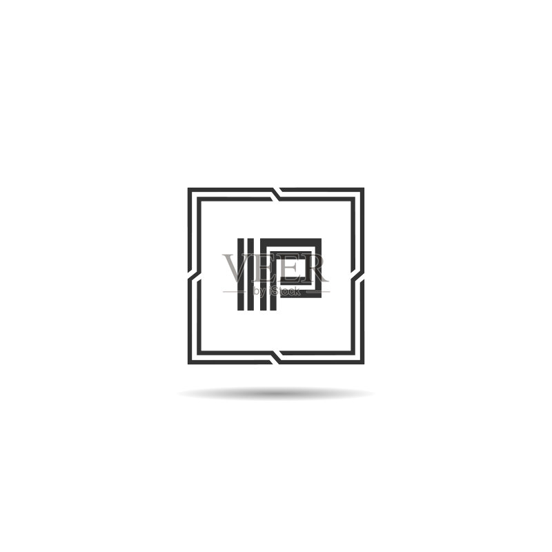 字母IP标志模板设计图标素材